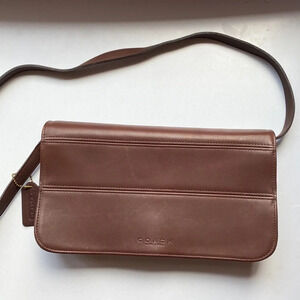 COACH Flap Magnetic Closure Crossbody Tribeca Shoulder Leather Vintage Purse
